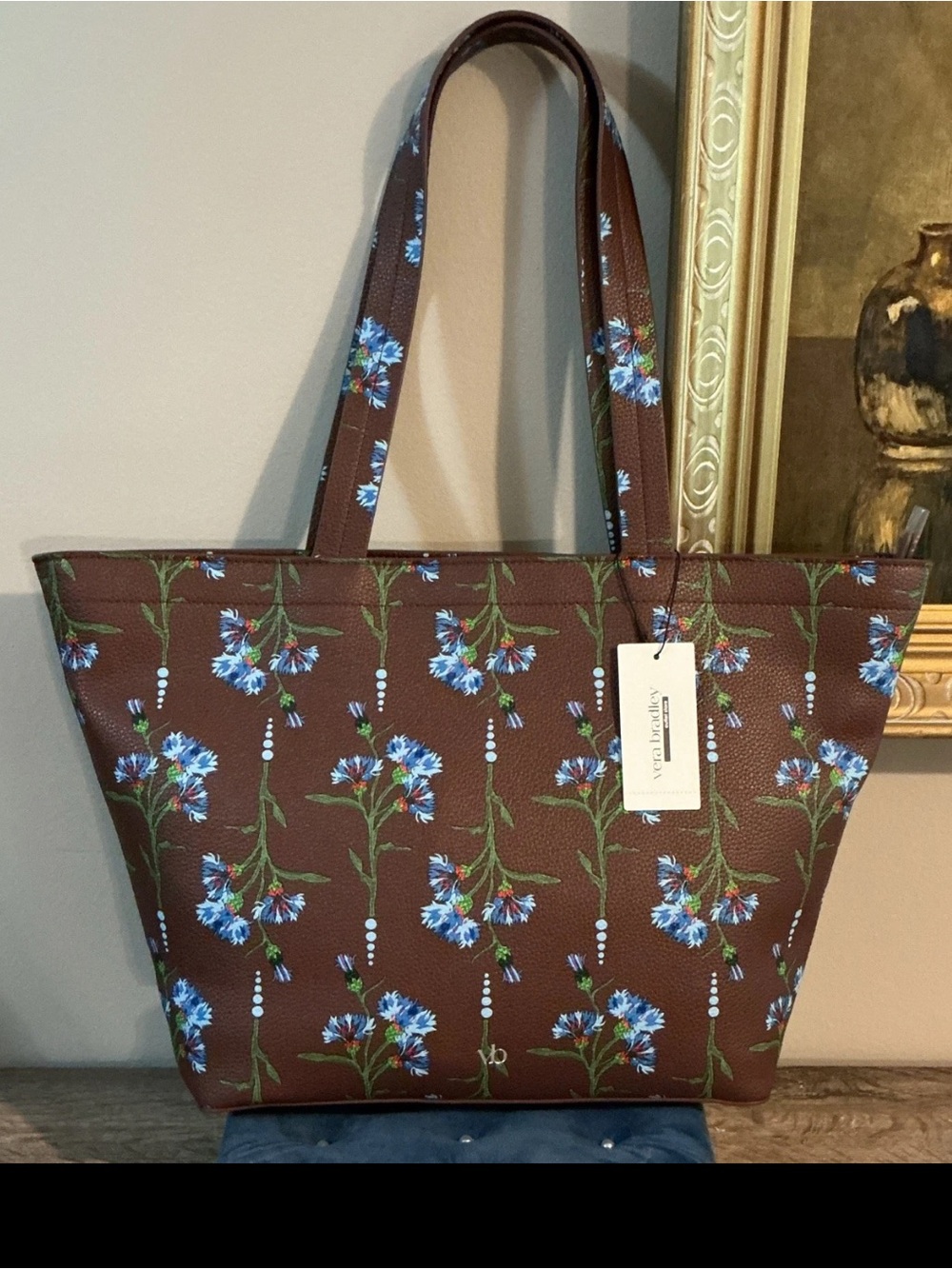 Vera Bradley Bachelor Button Dot Print Tote & Zip Around Wallet Set NWT